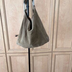 Free People Olive Suede Shoulder Bag